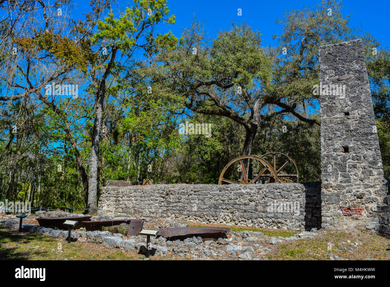 Yulee Sugar Mill Ruinen Stockfoto