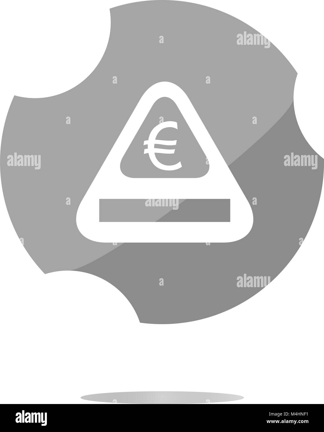 Zeichen Symbol mit Euro-Geld-Zeichen. Warnsymbol Stockfoto