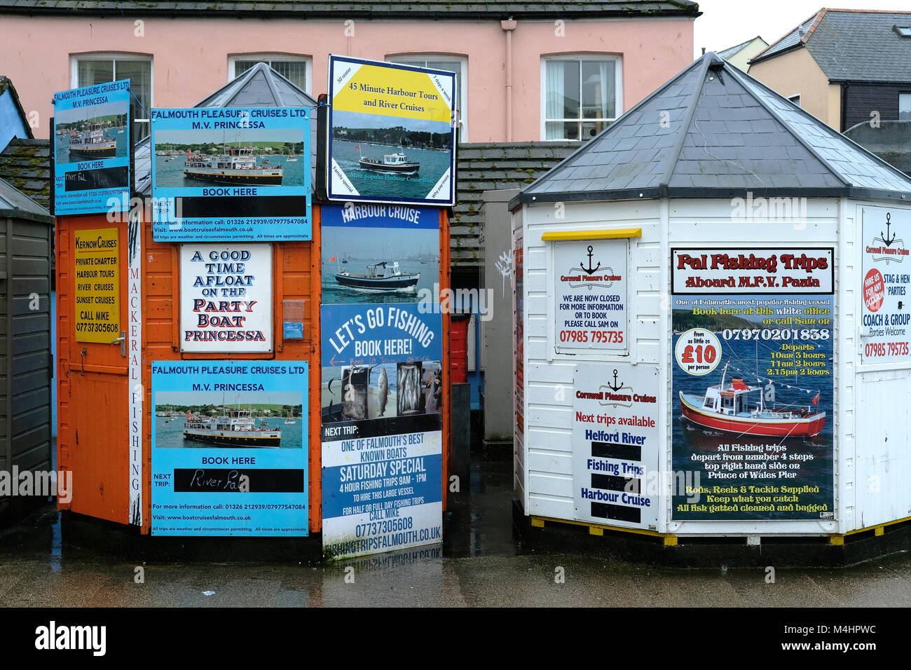 Außerhalb der Saison Cornish Stadt Stockfoto