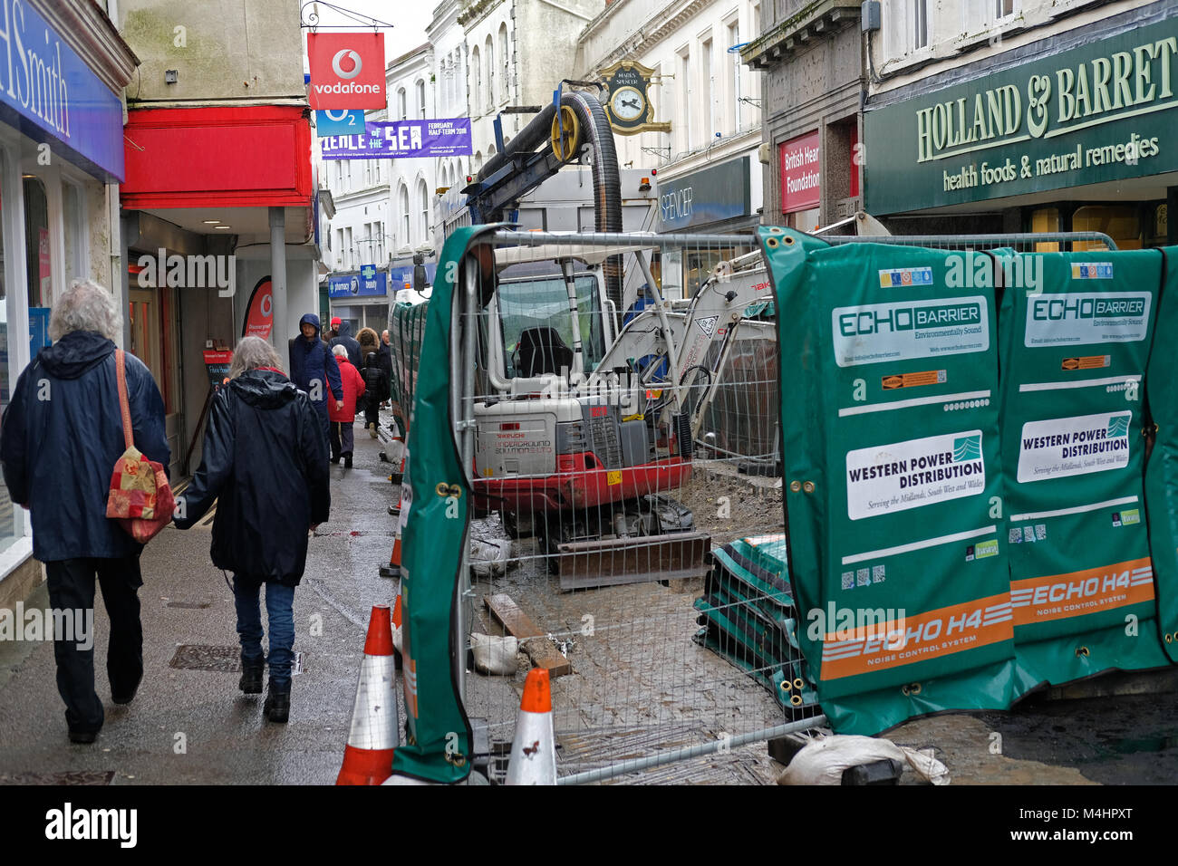 Bauarbeiten in der Straße Stockfoto