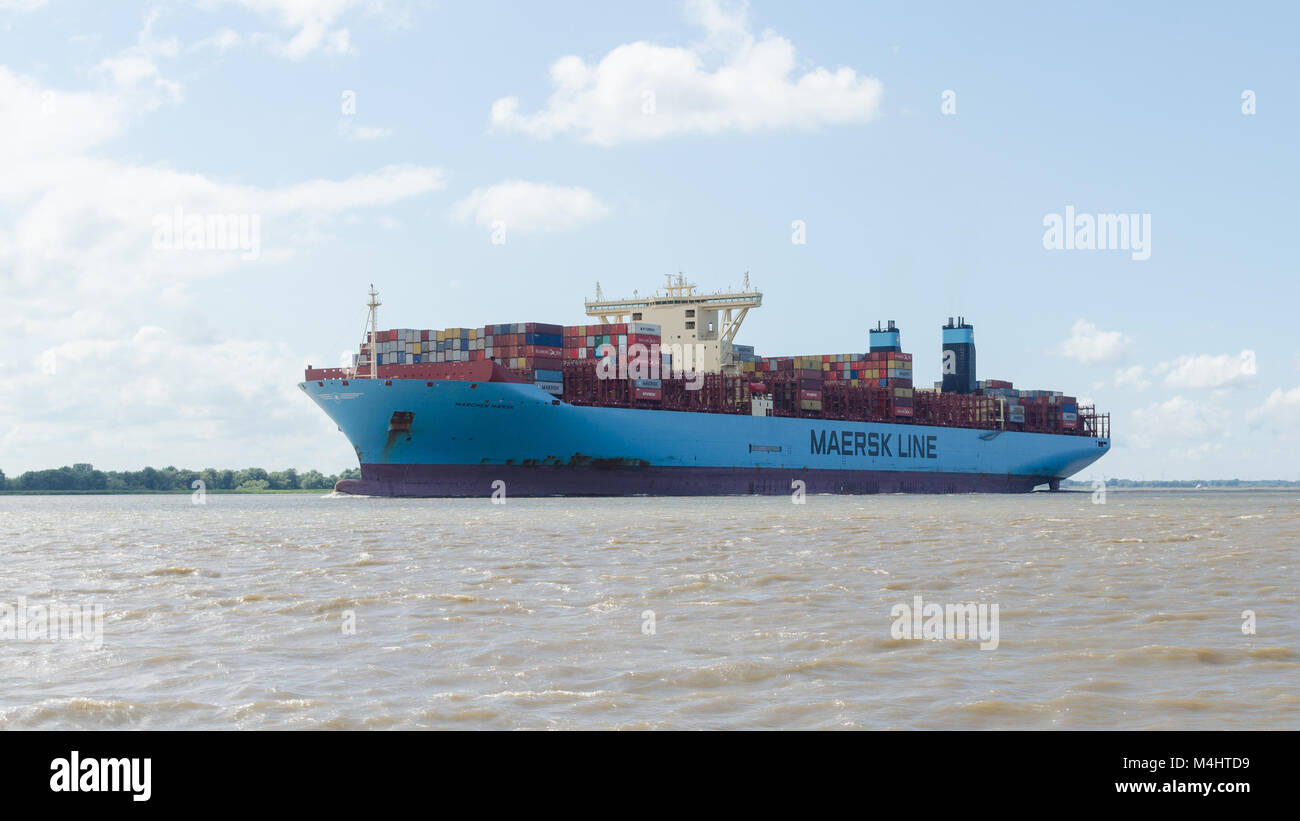 Containerschiff Marchen Mearsk Stockfoto