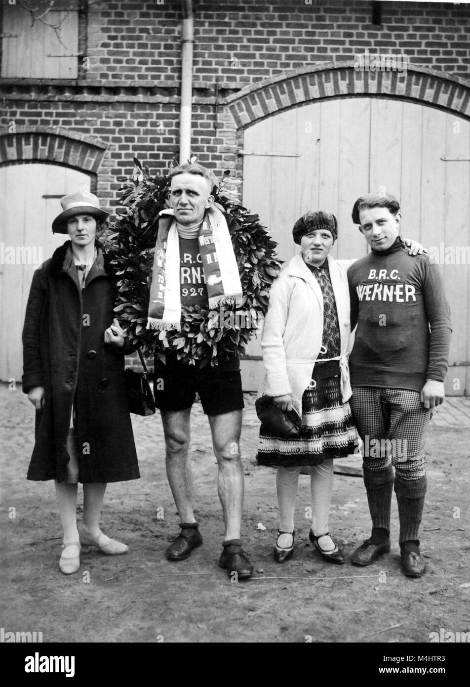 Radrennen, die Sieger, 1920er, 1920er Jahre, genaue Lage unbekannt, Deutschland Stockfoto