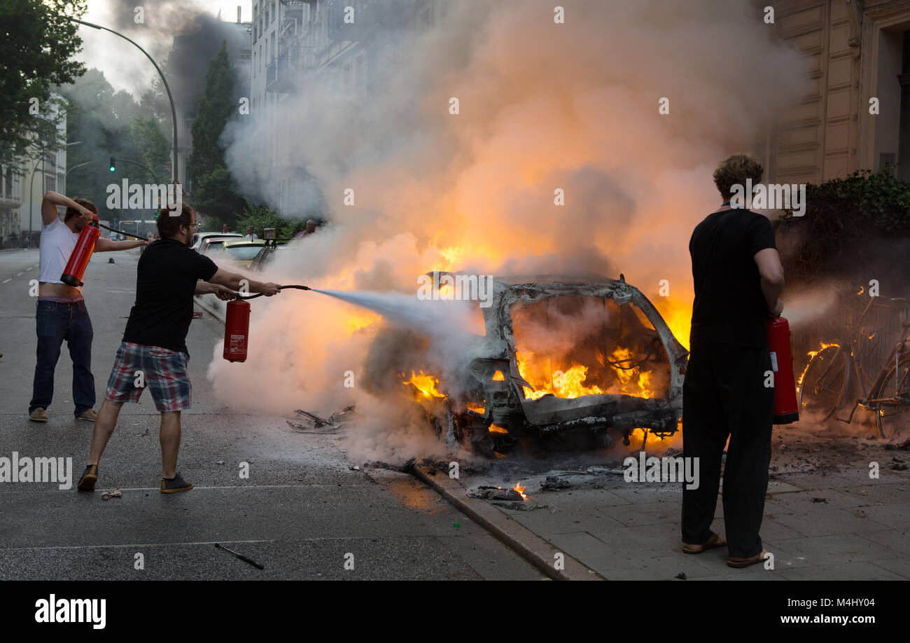 G20 in Hamburg. Stockfoto