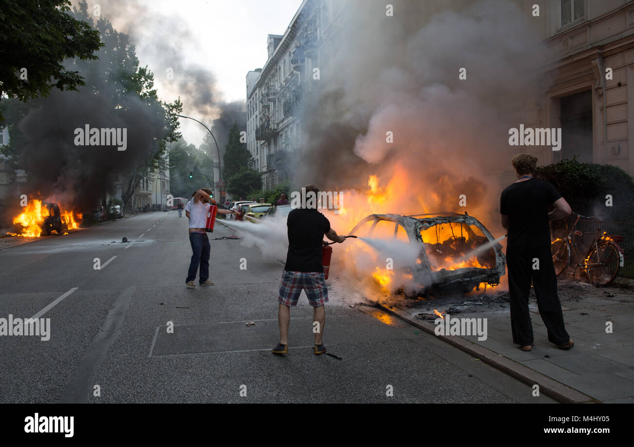 G20 in Hamburg. Stockfoto