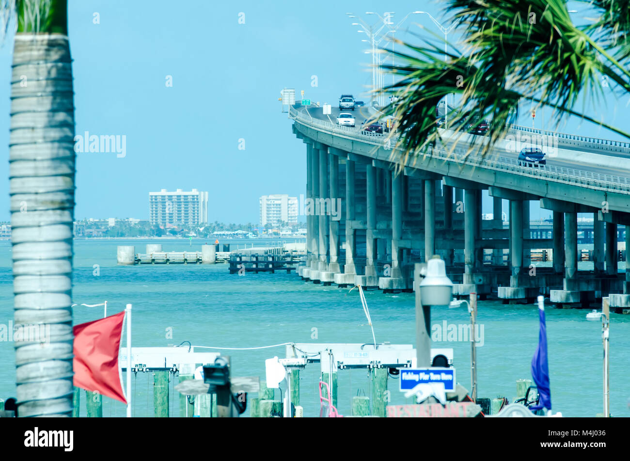 Landschaft in der Nähe von Padre Island Texas Stockfoto