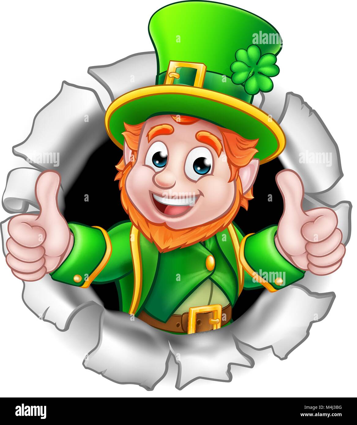 St Patricks Day Leprechaun brechen Hintergrund Stock Vektor