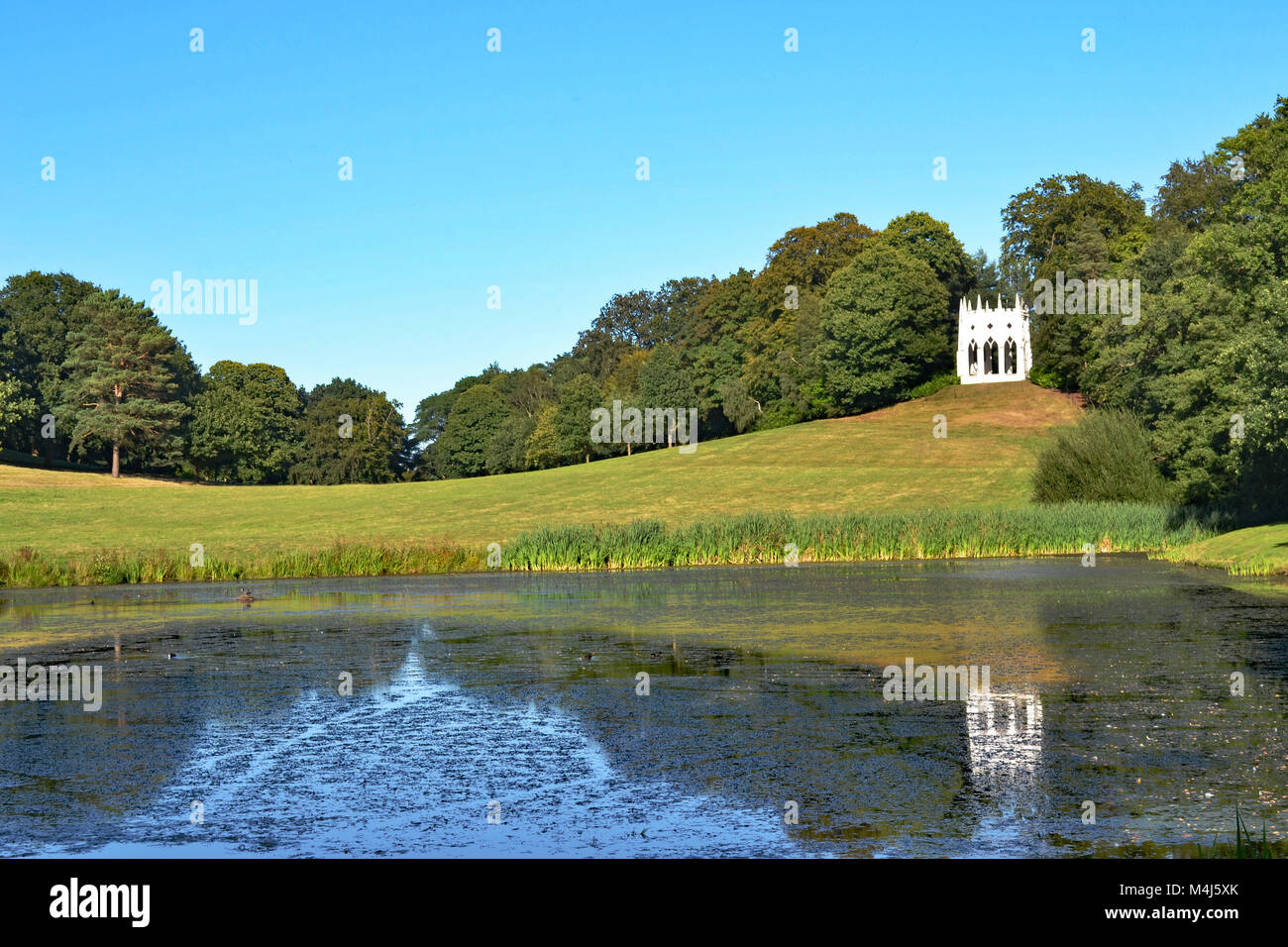 Unter gotischen Turm Stockfoto