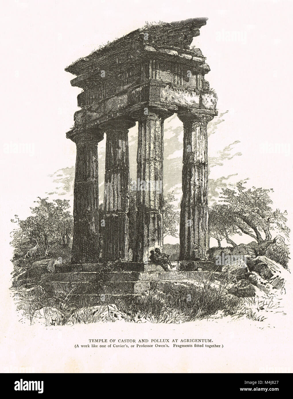Tempel von Castor und Pollux, AKA Tempel der Dioskuren, Tal der Tempel, Agrigento, Sizilien, Italien Stockfoto