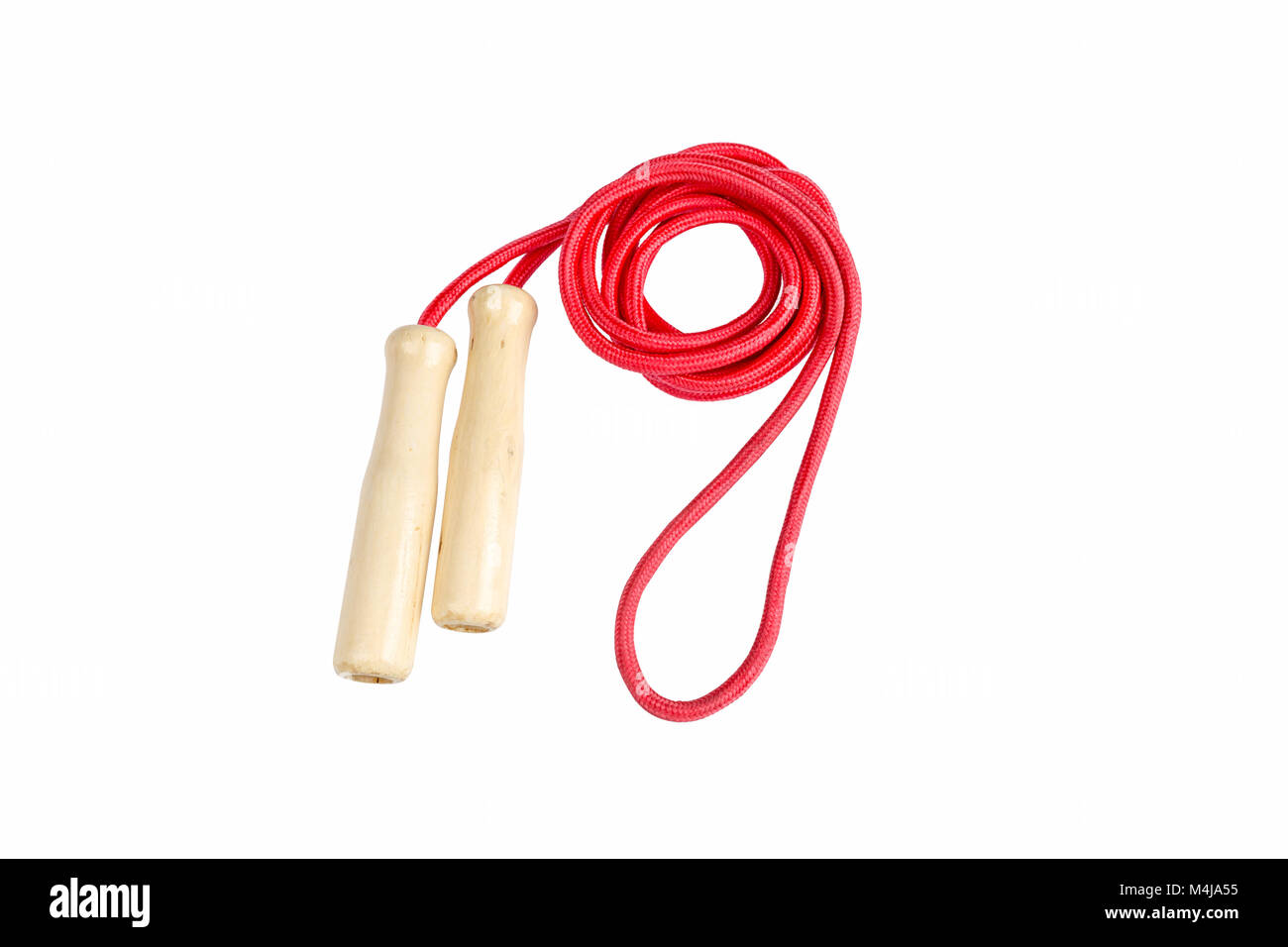 Red Rope Skipping isoliert Stockfoto