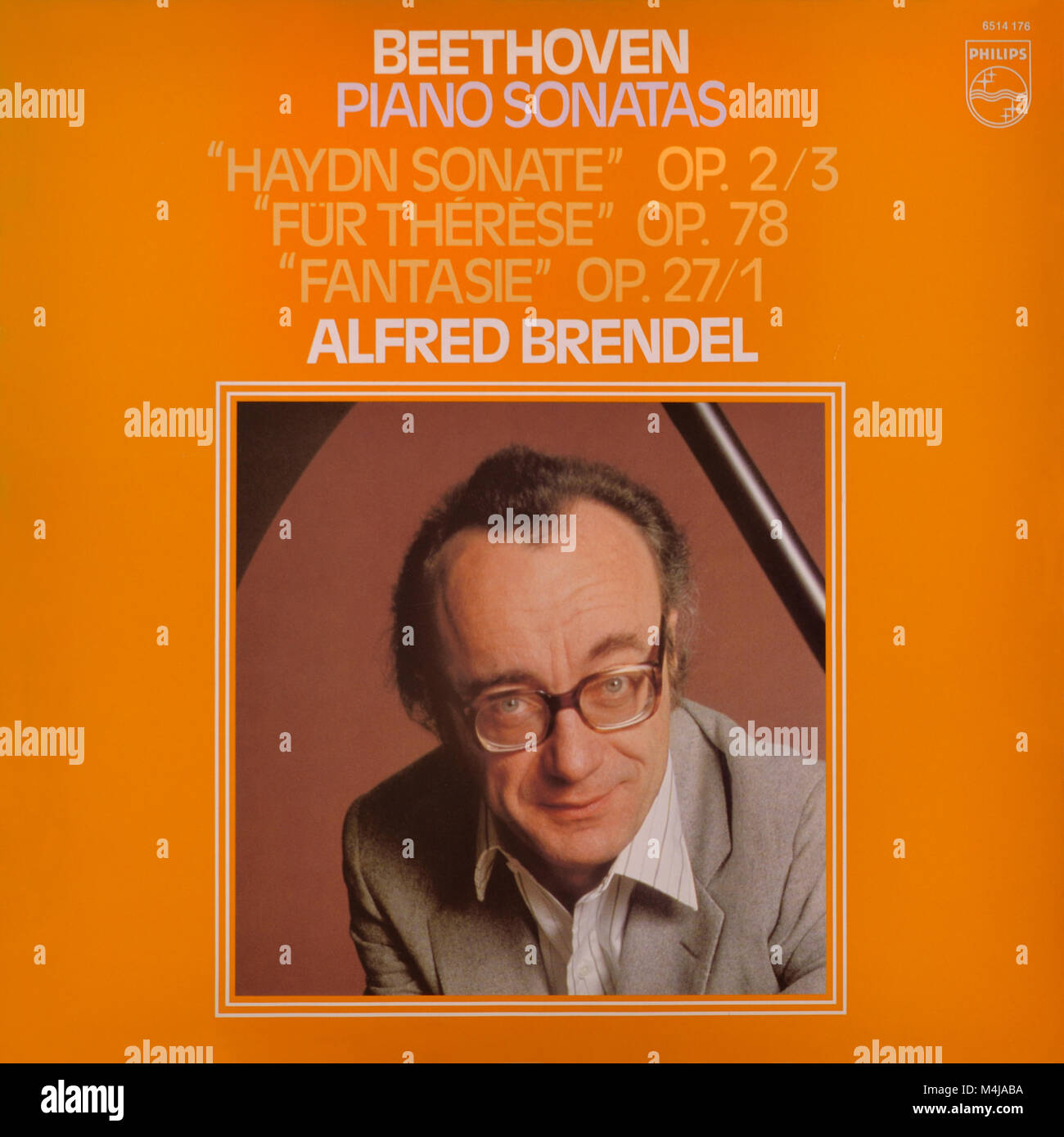 Beethoven / Alfred Brendel - Original Vinyl Album - Klaviersonaten 'Haydn Sonate' Op. 2/3 – „Für Thèrese“ Op. 78 – „Fantasie“ Op. 27/1 - 1982 Stockfoto