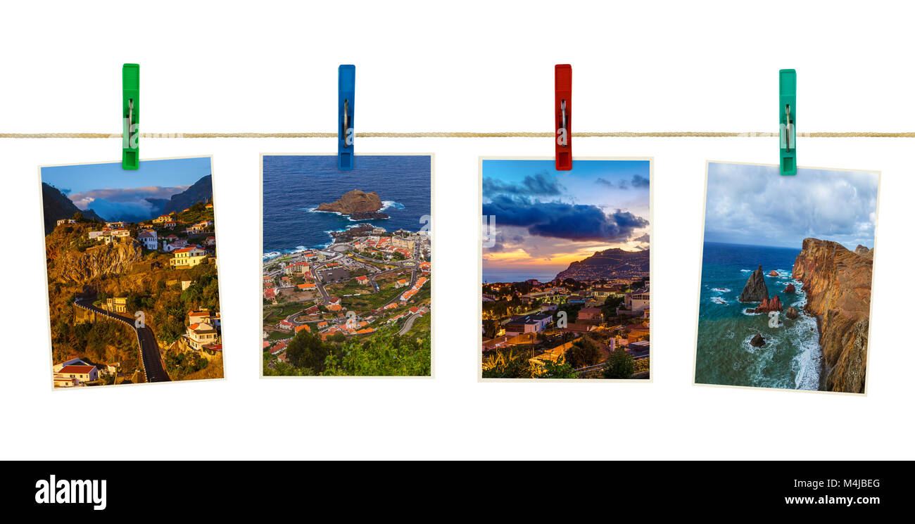 Die Insel Madeira in Portugal Bilder (meine Fotos) auf wäscheklammern Stockfoto