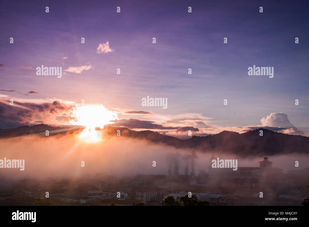 Aguadas, Caldas Municipio pueblo Patrimonio de Kolumbien Paisaje kulturellen Cafetero Stockfoto