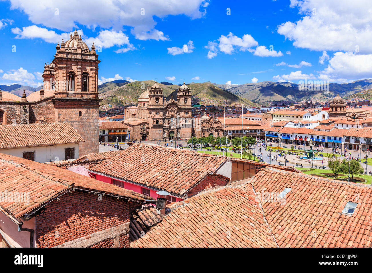 Plaza de Armas von Cusco, Peru. Stockfoto