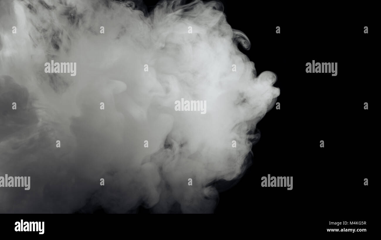 Abstrakte weißen Rauch aus eine elektronische Zigarette. Paare. Design Elemente Stockfoto
