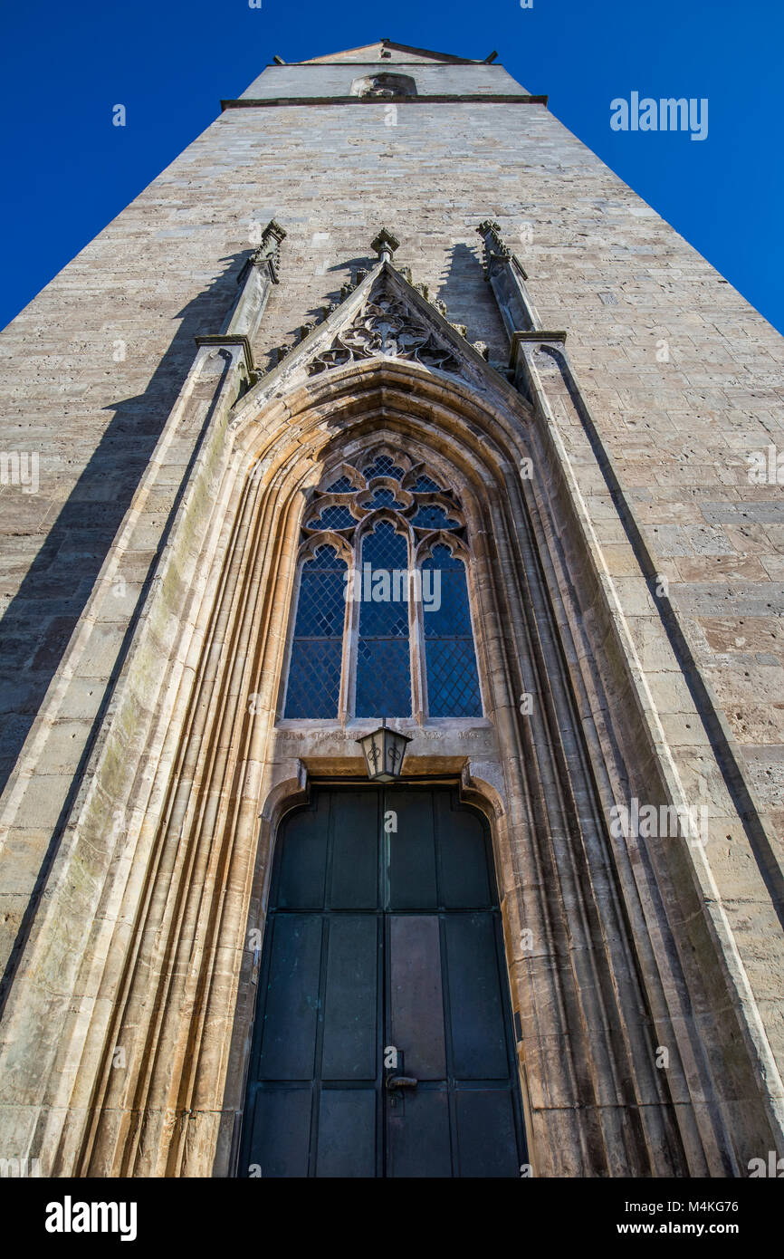 Sankt Nikolaus Kirche (Nikolaikirche) in der historischen Altstadt von Korbach, offiziell die Hansestadt Korbach, Nordhessen, Deutschland Stockfoto