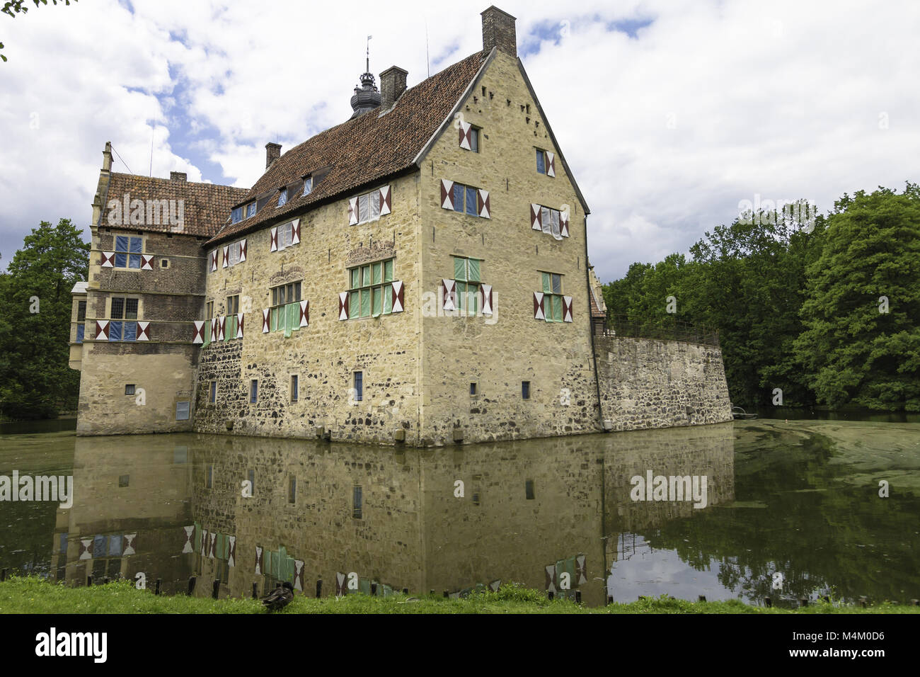 Wasser Burg Vischering, Luedinghausen, Nordrhein-Westfalen, Deutschland Stockfoto