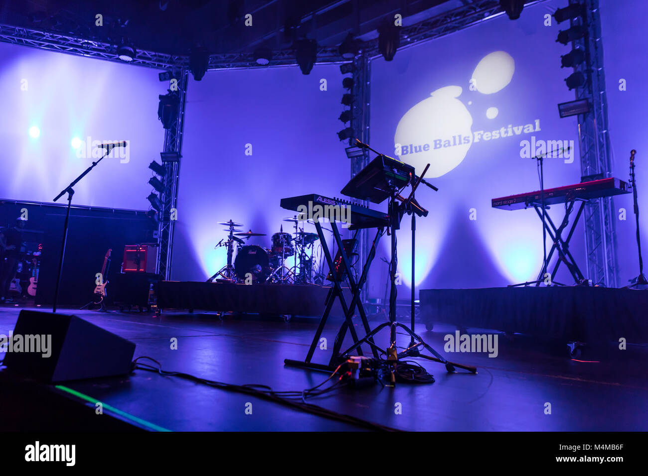 Bühne am Blue Balls Festival Luzern Stockfoto