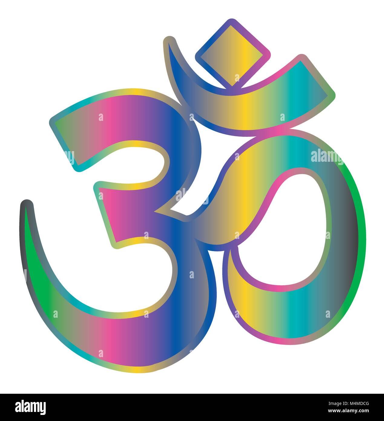 Ohm yoga Symbol, Vector Illustration Stock Vektor Ohm yoga Symbol, Vector Illustration Stock Vektor