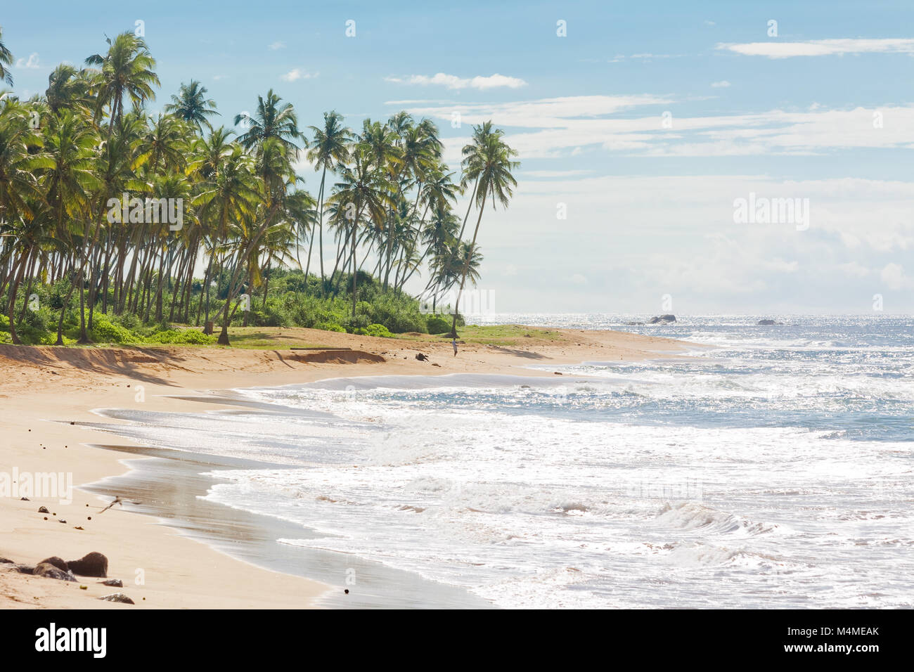Sri Lanka, Asien, Rathgama - herrlich natürlichen Strand Landschaft von Rajgama aka Rathgama Stockfoto
