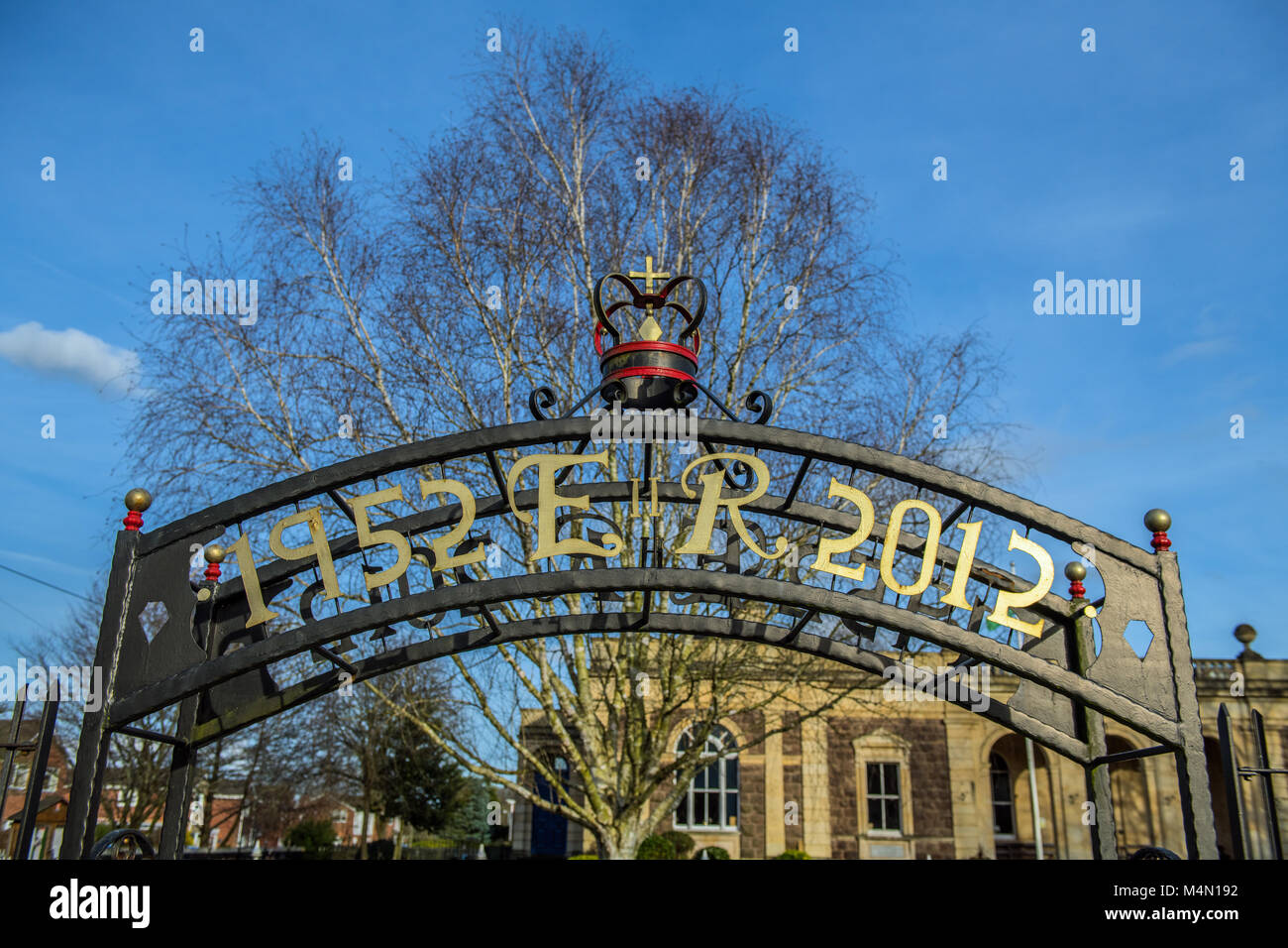 Twyn Square und dem Clock Tower Usk Monmouthshire Stockfoto