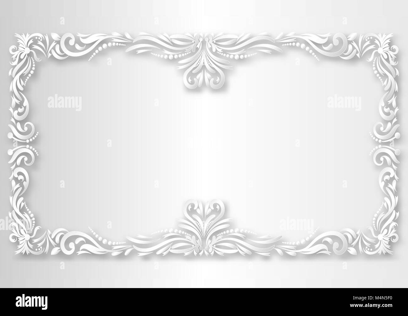 Paper art Stil von Vector Vintage Dekorationen Elemente. Blüht kalligraphische Ornamente und Frames. Retro Style Design Kollektion Stock Vektor