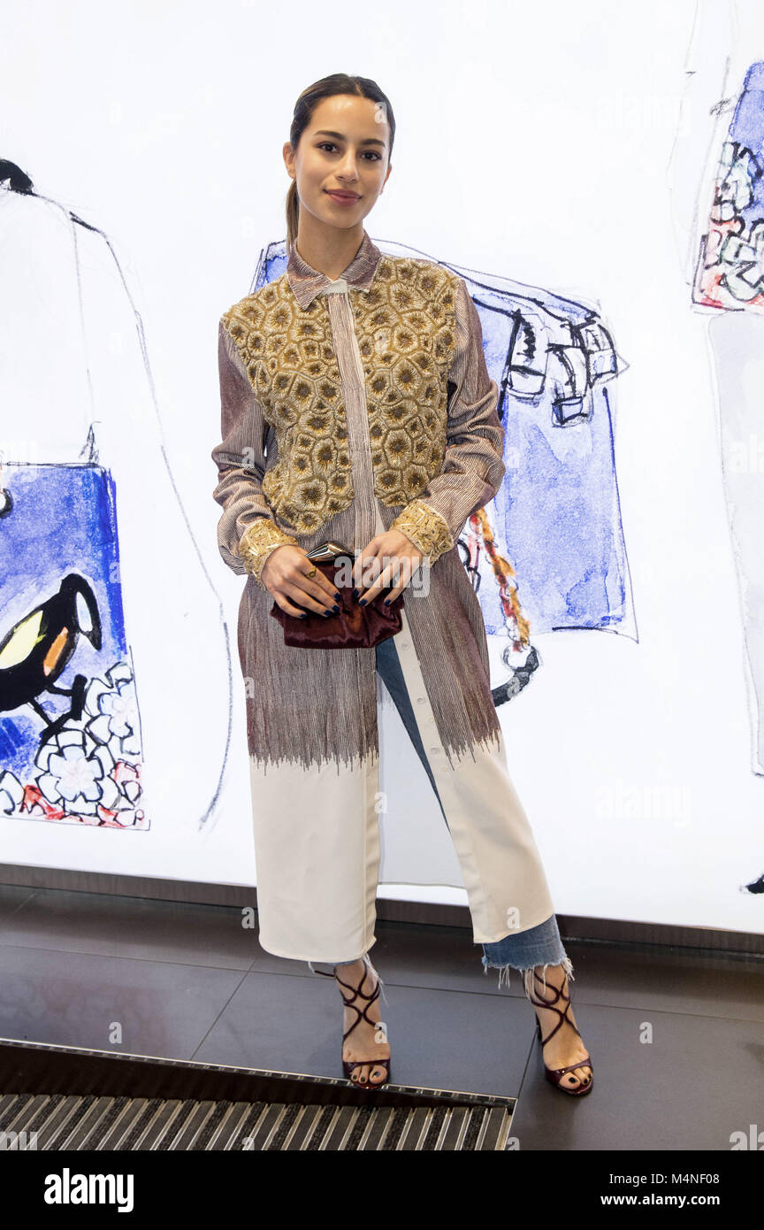 Berlin, Deutschland. 16 Feb, 2018. Gizem Emre beim Samsonite & Kilian Kerner Kater-Imbiss auf der Berlinale 2018/68. Internationalen Filmfestspiele Berlin. Berlin, 16.02.2018 | Verwendung der weltweiten Kredit: dpa/Alamy leben Nachrichten Stockfoto