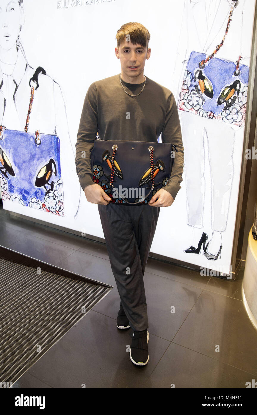 Berlin, Deutschland. 16 Feb, 2018. Kilian Kerner beim Samsonite & Kilian Kerner Kater-Imbiss auf der Berlinale 2018/68. Internationalen Filmfestspiele Berlin. Berlin, 16.02.2018 | Verwendung der weltweiten Kredit: dpa/Alamy leben Nachrichten Stockfoto