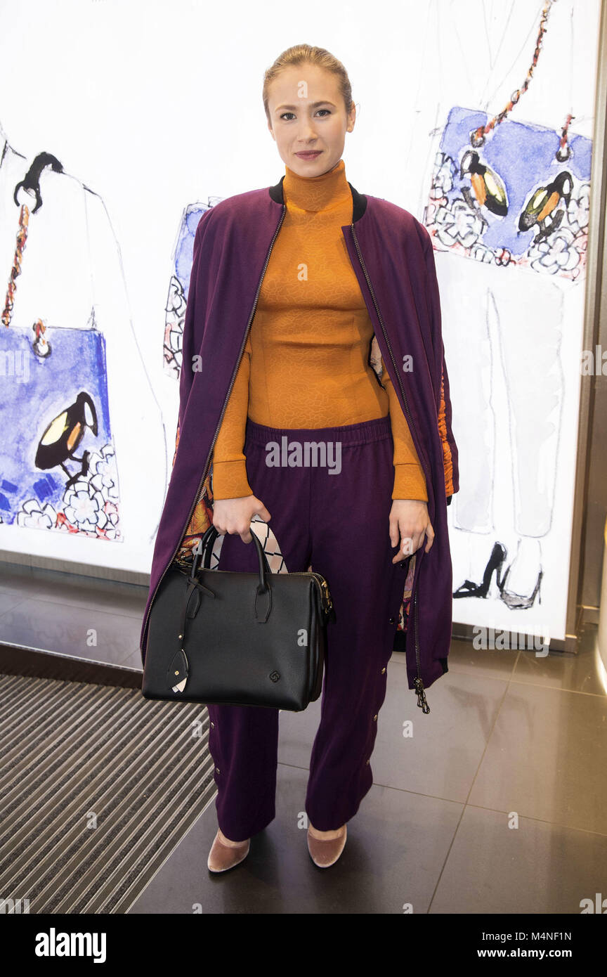 Berlin, Deutschland. 16 Feb, 2018. Alina Levshin beim Samsonite & Kilian Kerner Kater-Imbiss auf der Berlinale 2018/68. Internationalen Filmfestspiele Berlin. Berlin, 16.02.2018 | Verwendung der weltweiten Kredit: dpa/Alamy leben Nachrichten Stockfoto