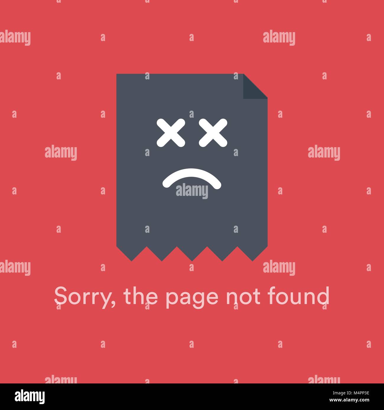 HTTP 404 Nicht gefunden Fehlermeldung, Hypertext Transfer Protocol Vector Illustration, rote Farbe standard response code auf roten Hintergrund. Stock Vektor