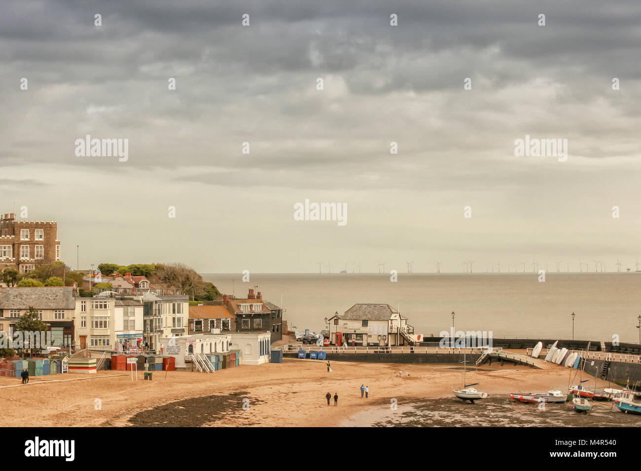Viking Bay in der Küstenstadt Broadstairs Kent, England Stockfoto