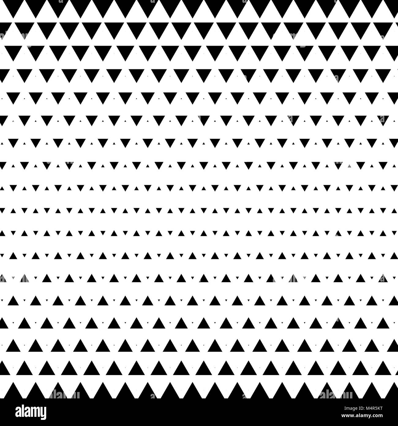 Geometrisch-abstrakte schwarz-weiß Grafik Design Print halftone Dreieck Muster. Vector Illustration Stock Vektor