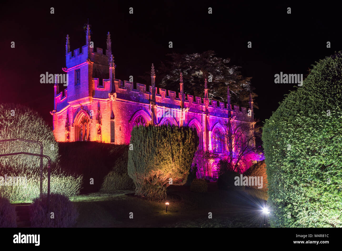 Sudeley Castle Schauspiel von Licht Stockfoto
