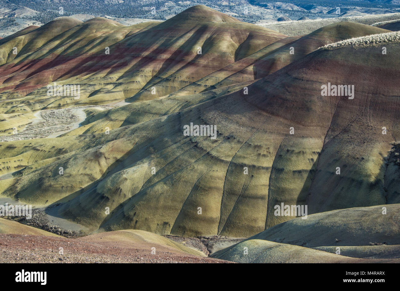 Painted Hills am John Tag National Monument im östlichen Oregon Wüste Stockfoto