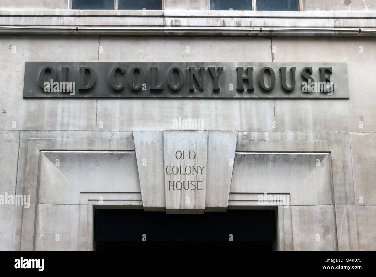 Alte Kolonie Haus. South King Street, Manchester Stockfoto