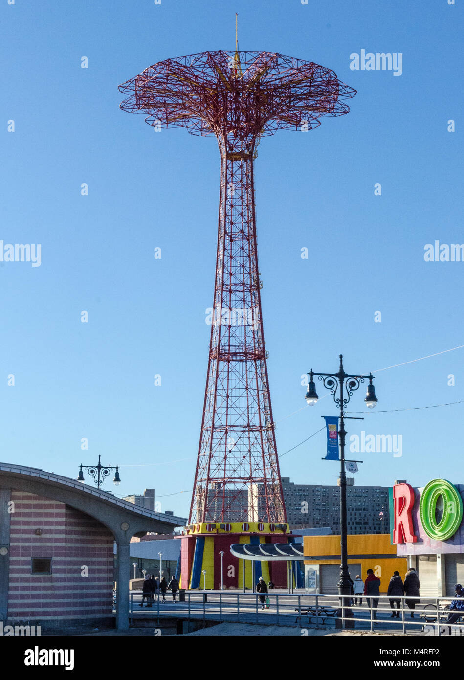 Alten Fahrten auf Coney Island, New York, USA Stockfoto