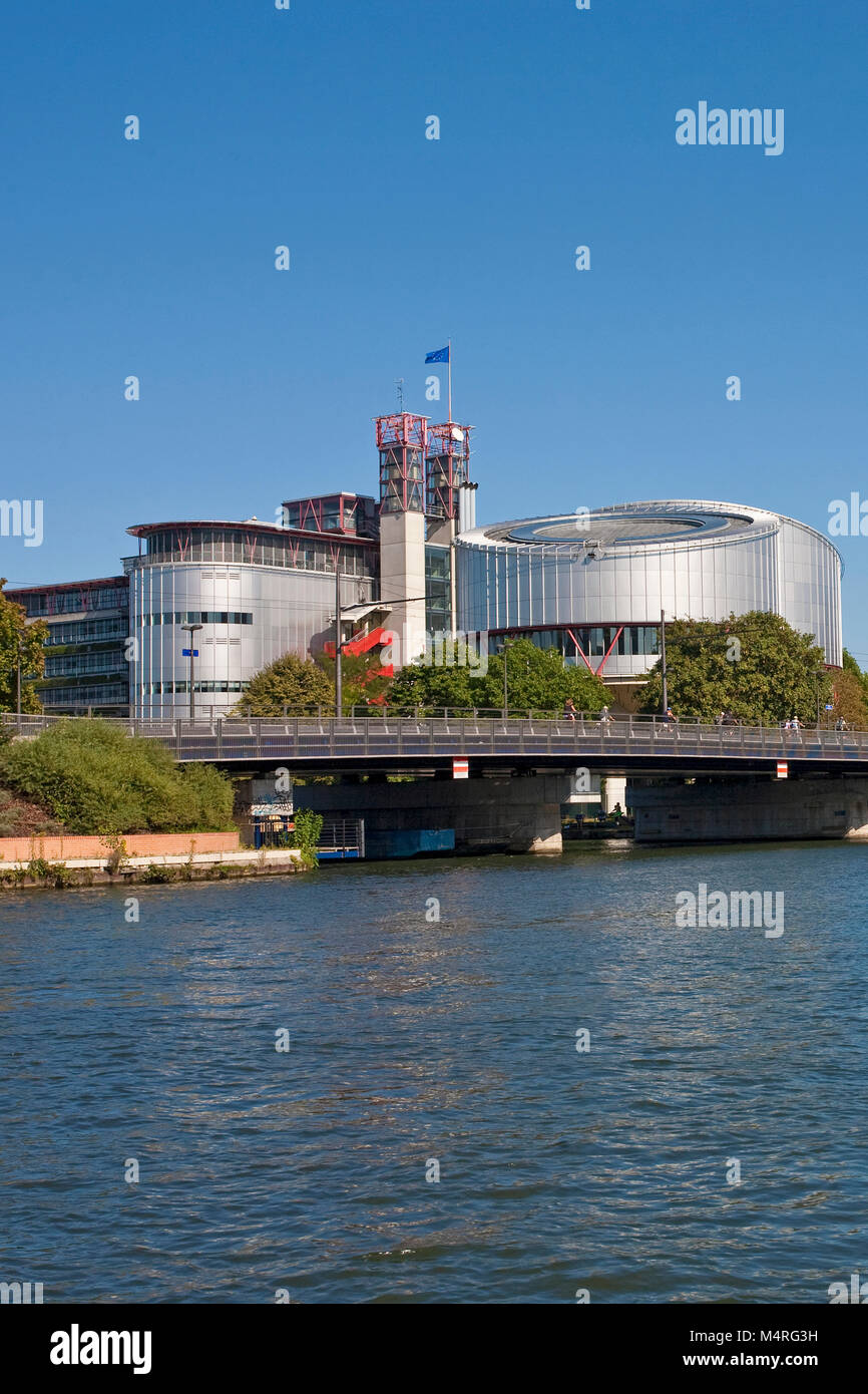 Europäischer Gerichtshof für Menschenrechte, Straßburg, Elsaß, Bas-Rhin, Frankreich, Europa Stockfoto