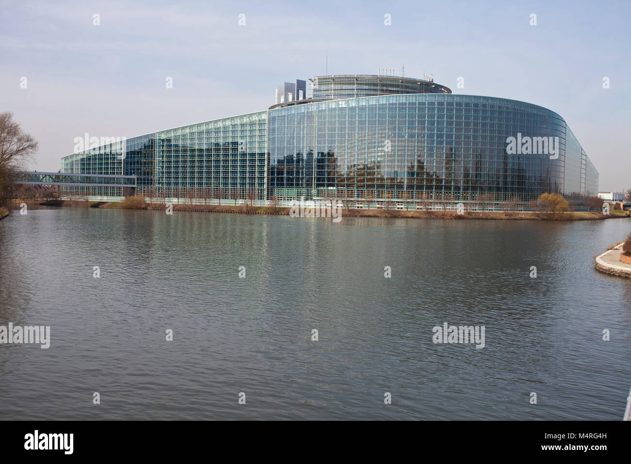 Europäischen Parlaments am Ill, Straßburg, Elsaß, Bas-Rhin, Frankreich, Europa Stockfoto