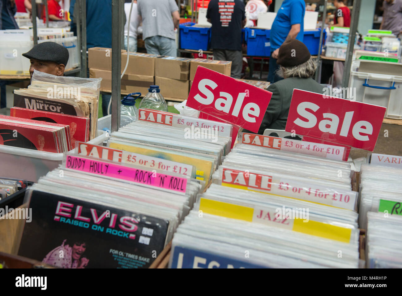 London, Vereinigtes Königreich. Fair aufzeichnen, Old Spitalfields Market. Stockfoto