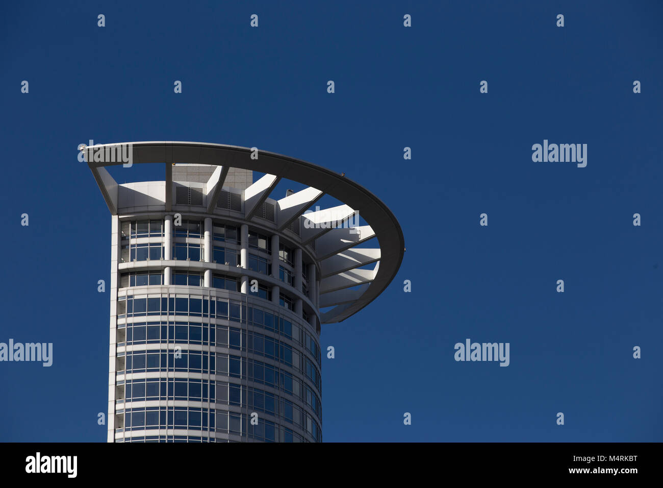 Skyline Frankfurt Reflexionen Stockfoto