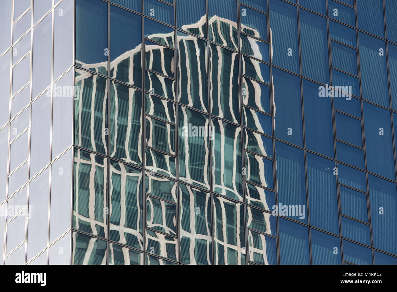 Skyline Frankfurt Reflexionen Stockfoto