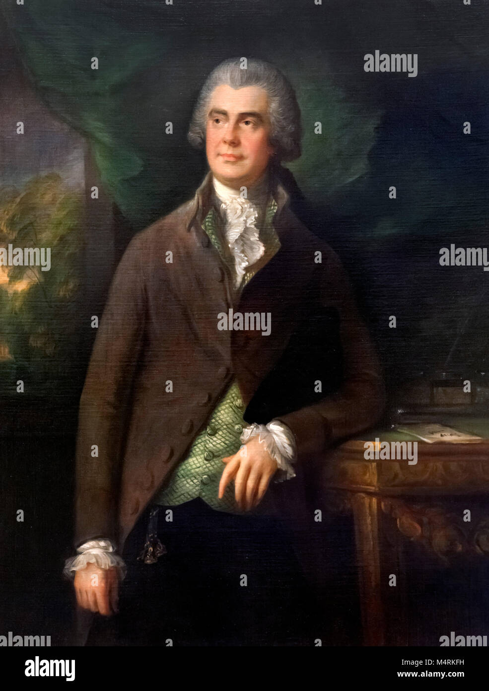 Richard Warren (1731-1797), der bedeutende 18. Jahrhundert Arzt, war Arzt zu King George III, Malerei nach Thomas Gainsborough, Öl auf Leinwand, 1790. Stockfoto