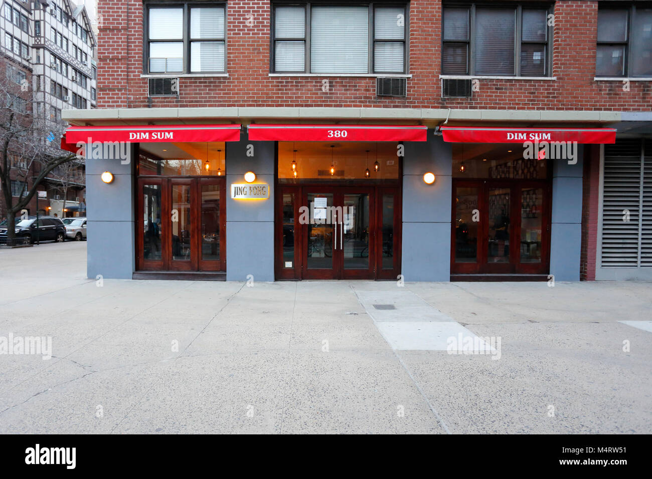 Jing Fong Upper West Side, 380 Amsterdam Ave, New York, NY. aussen Storefront von einem chinesischen Restaurant an der Upper West Side von Manhattan Stockfoto