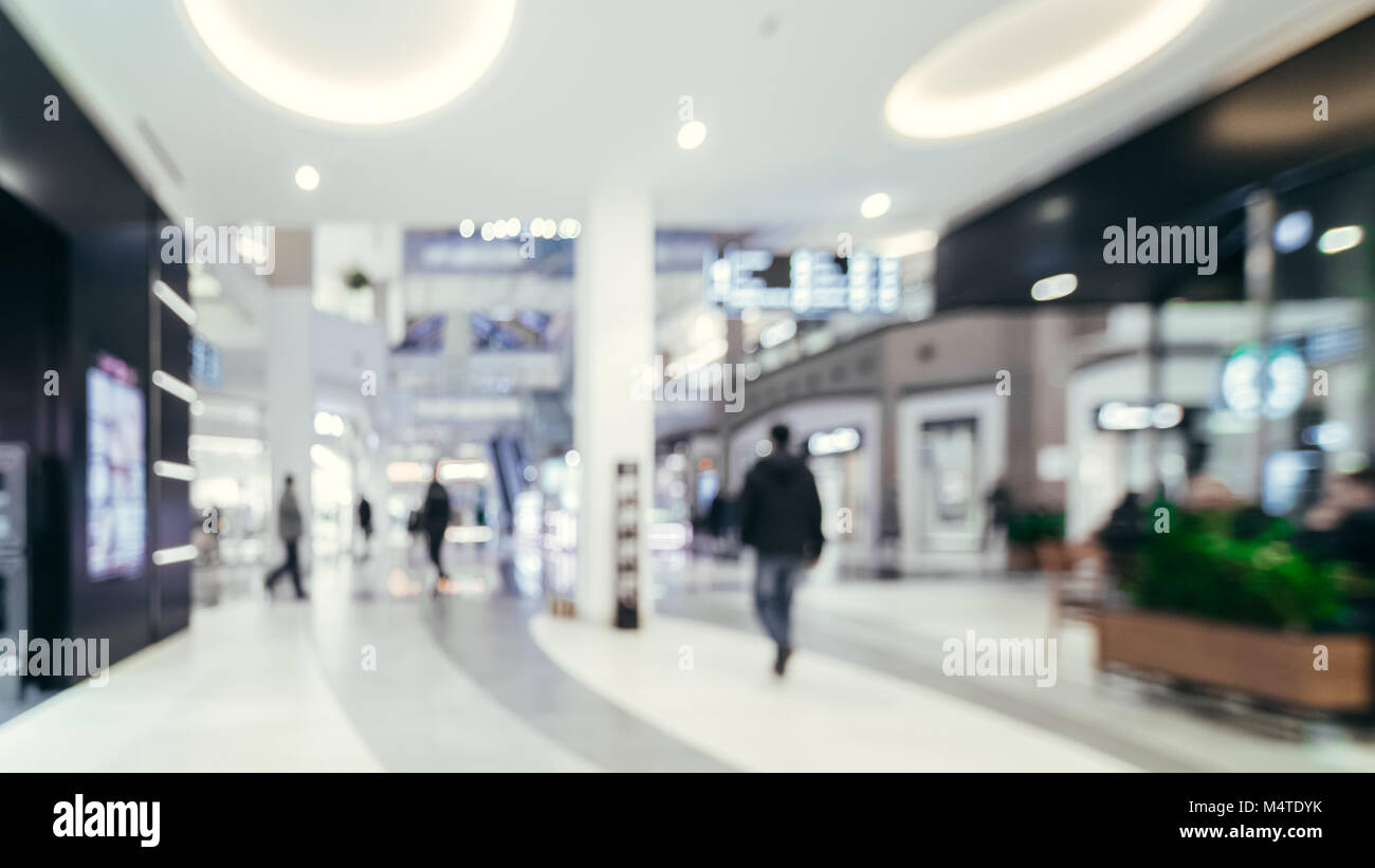 Einkaufszentrum Hintergrund weichzeichnen Stockfoto