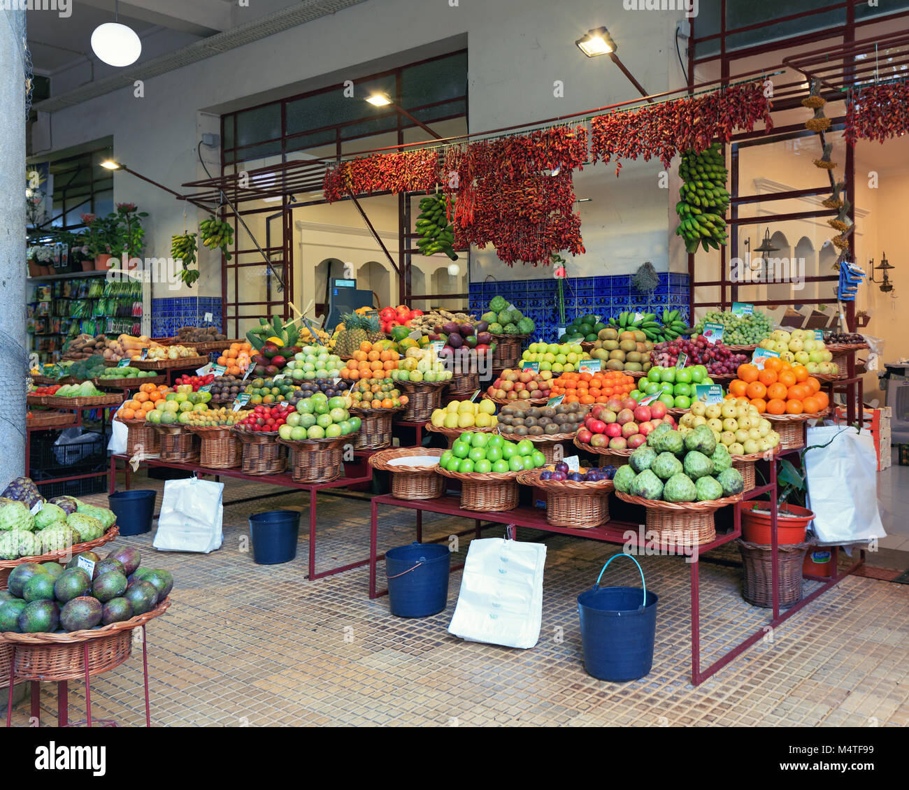 Markt Mercado dos Lavradores in Madeira Stockfoto