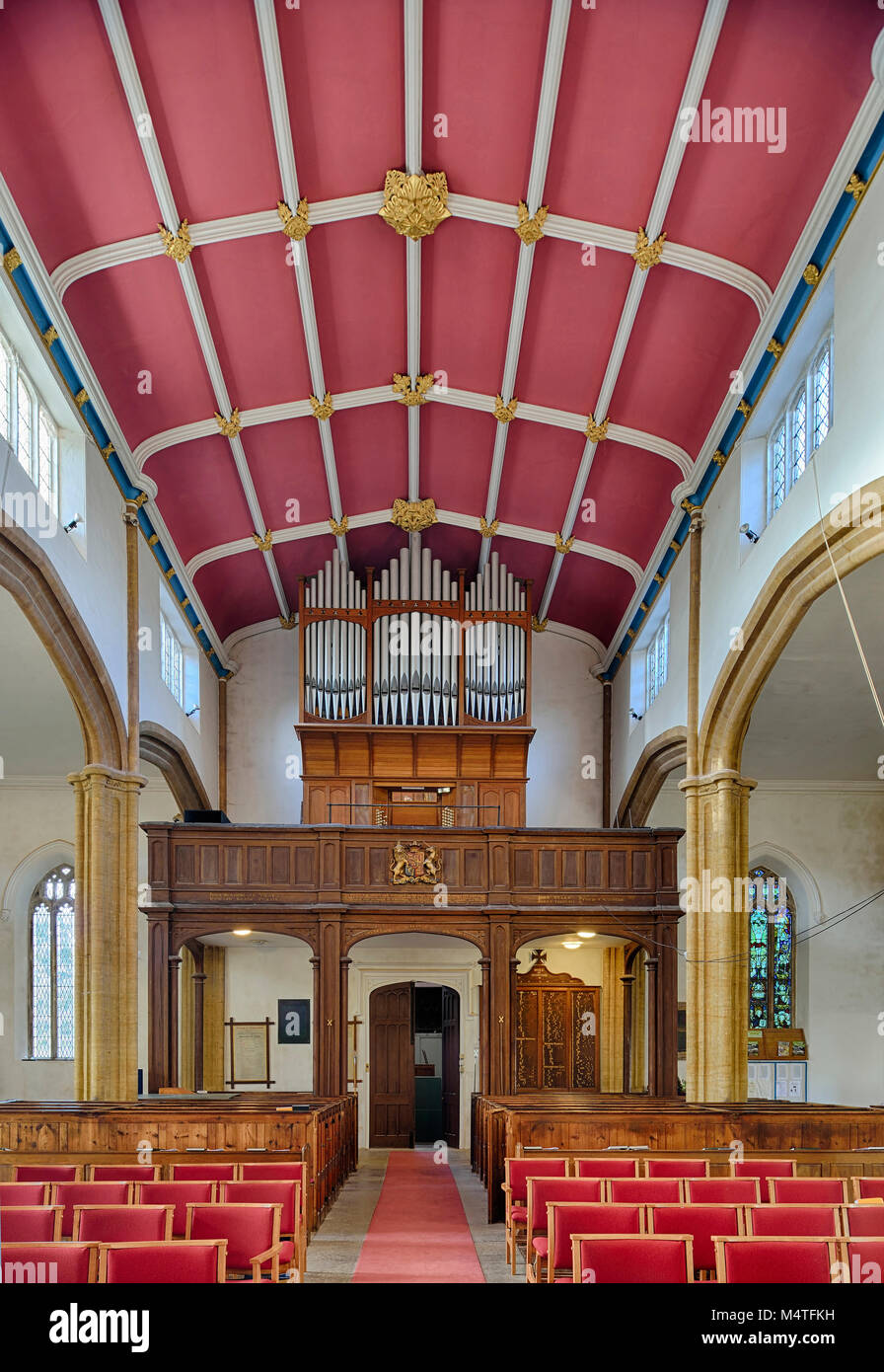 C 19 Galerie, jetzt Orgelempore St. Andrews Kirche, Wiveliscombe, Somerset Denkmalgeschützte 1827-29 Stockfoto