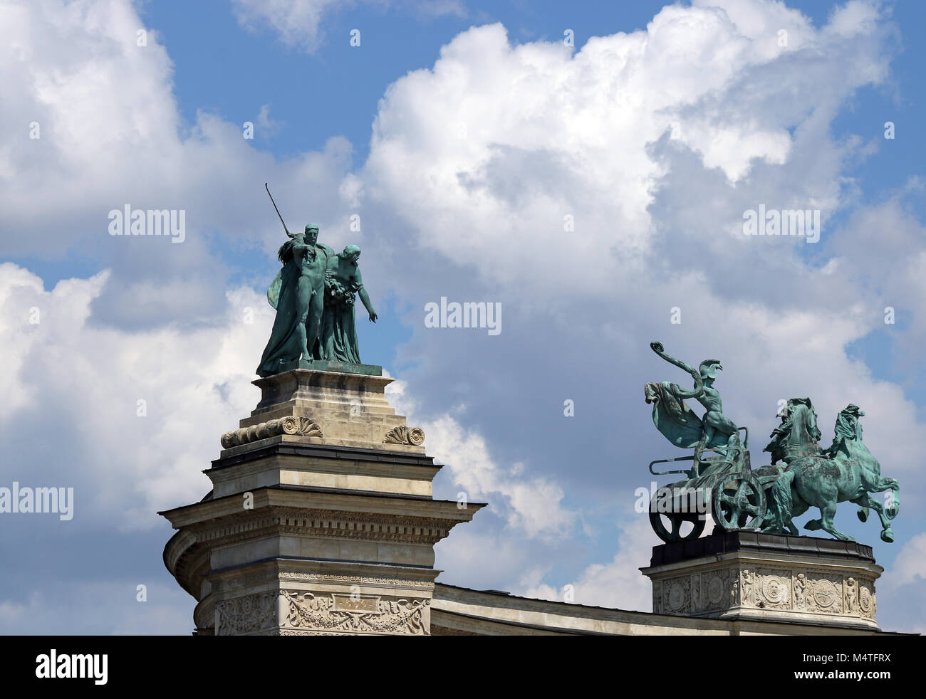 Heldenplatz Budapest Ungarn Sehenswürdigkeiten Stockfoto