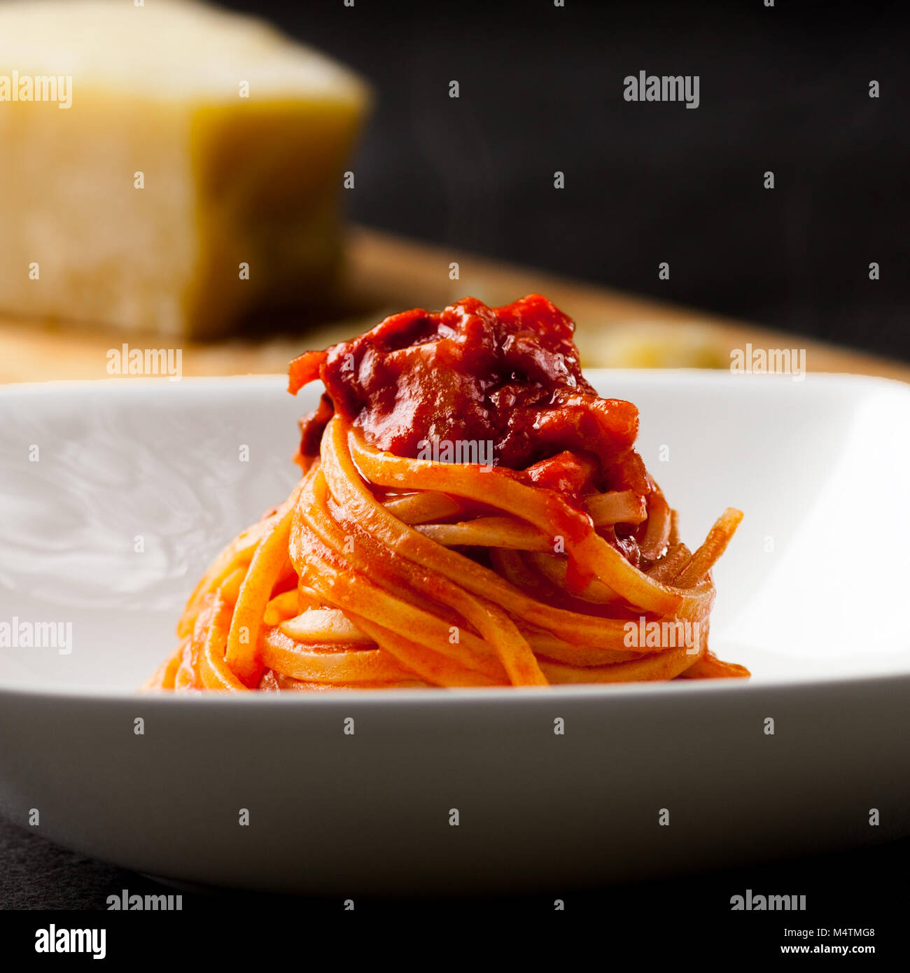 Traditionelle Amatriciana Pasta Stockfoto