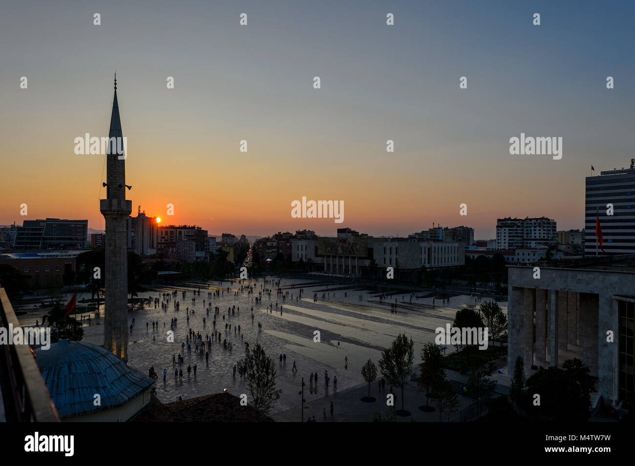 Skanderberg Square in Tirana, Albanien Stockfoto