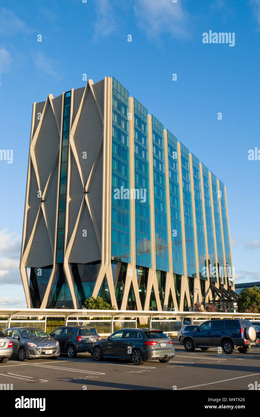 Das Novotel Auckland Airport Hotel ist direkt außerhalb des Flughafenterminals, Auckland, Neuseeland Stockfoto