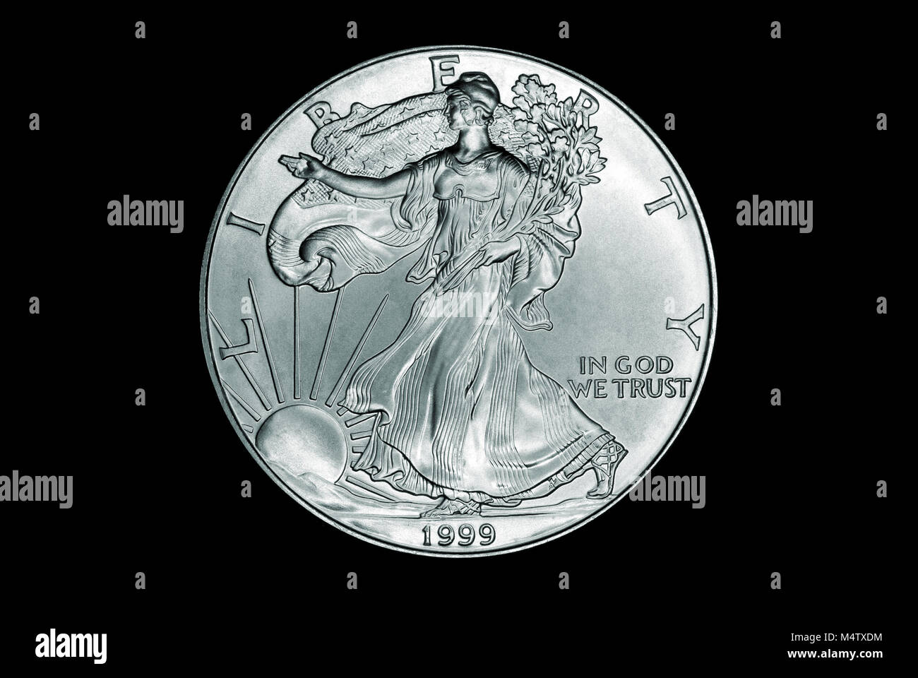 Amerikanische Silberdollar Stockfoto